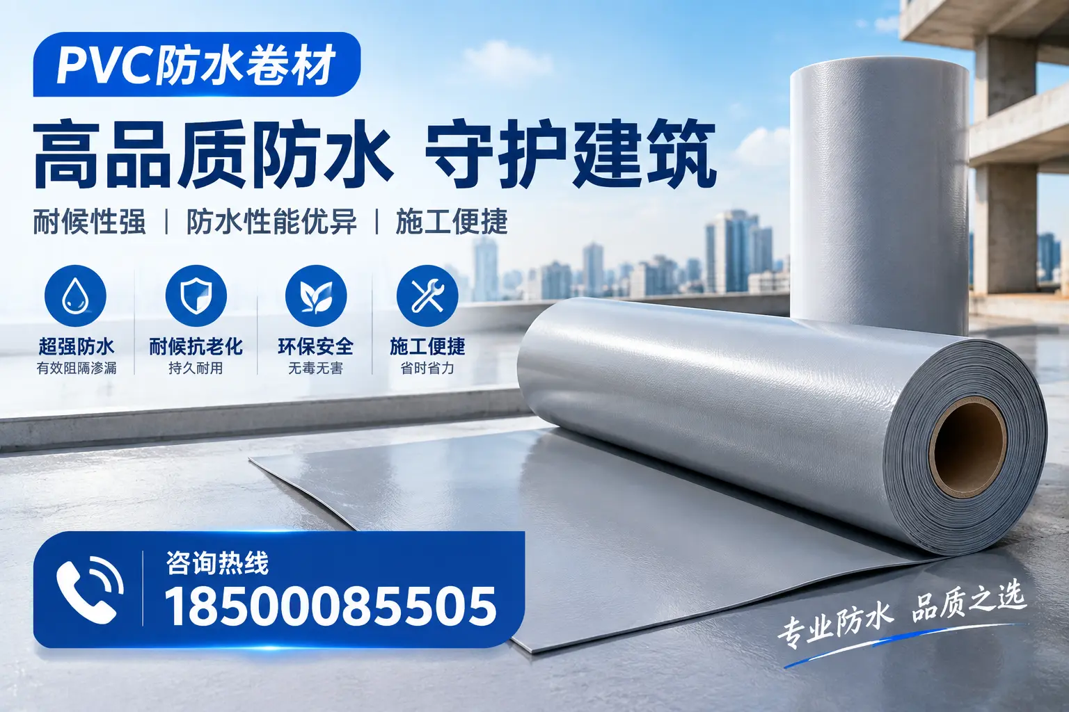 PVC防水卷材的防水效果评测，适合金昌的科学依据